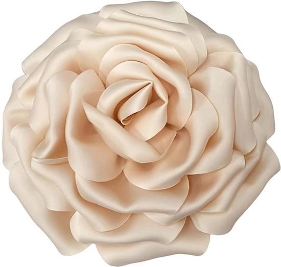 Broche in seta per donna - 16 cm tessuto satinato con fiore a spilla per matrimoni e feste - multicolore