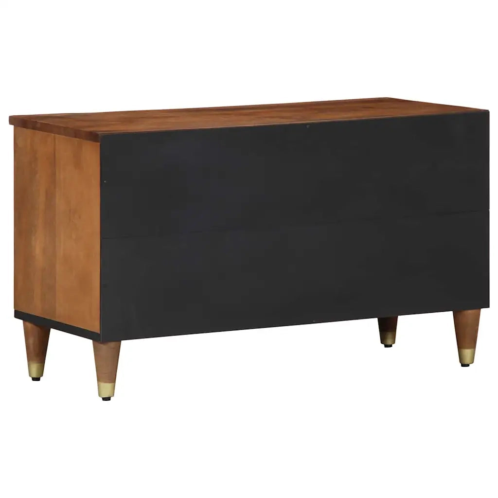 Mobile TV Marrone miele 80 x 33 x 46 cm Legno di mango massello 4018753