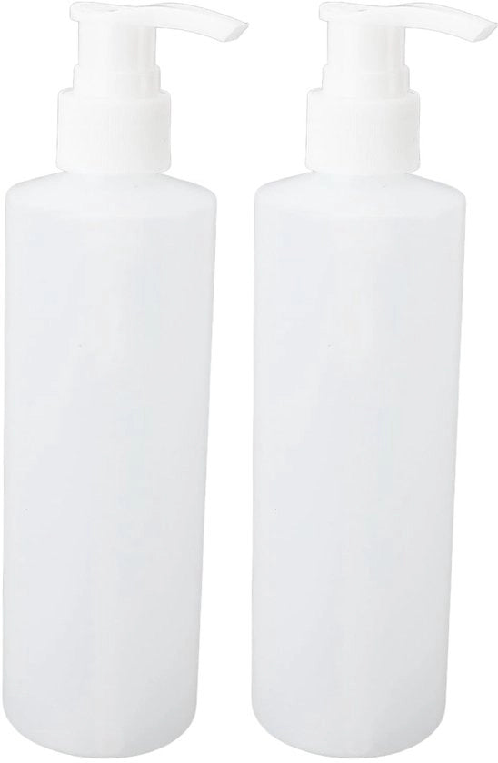 Dispensatori di plastica riutilizzabili per olio per massaggi e crema - 2 pezzi - Materiale duraturo - Navicella riutilizzabile