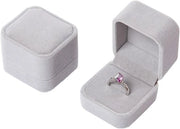 Scatola per gioielli elegante - Cassetto per anelli nuziale - Cassetto per catenine - Cassetto per anello di fidanzamento - Robusto - Lussuoso con piuma - Cassetto per anelli