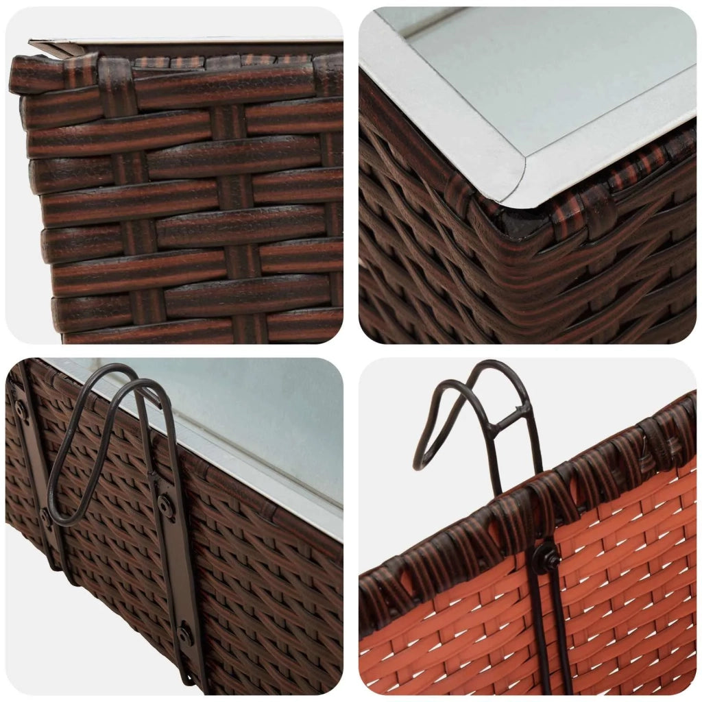 Ringhiera 2 pcs 50 x 17 x 17 cm Metallo 42026966