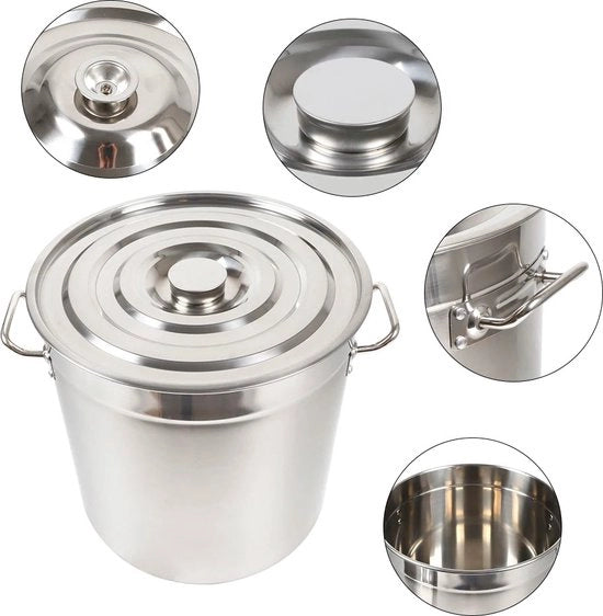 Pentola Professionale Ø37cm - 35 L - Alluminio - Horeca & Industria