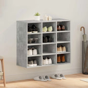 Mobile per scarpe-Scarpiera Grigio cemento 77,5 x 30 x 67 cm