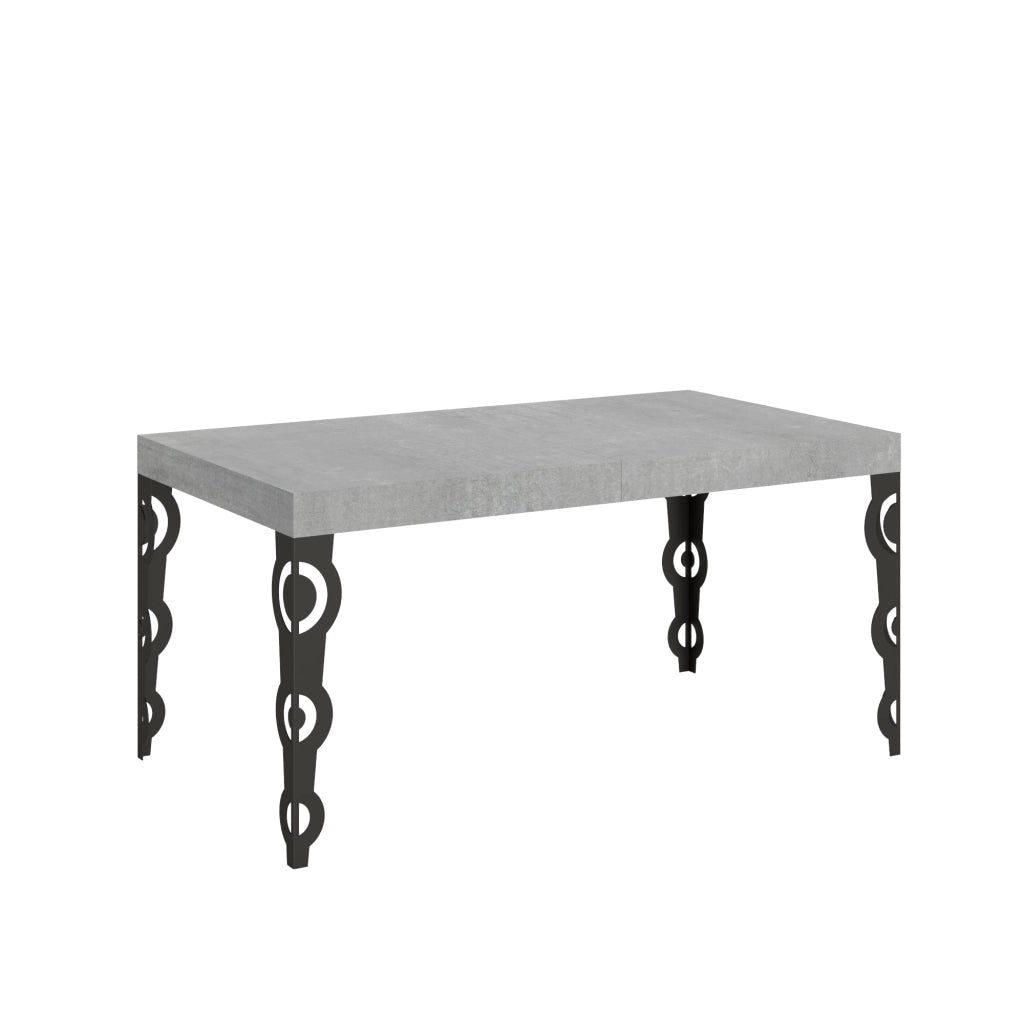 Tavolo Allungabile 160-244x80x77 cm Karamay Cemento