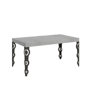 Tavolo Allungabile 160-244x80x77 cm Karamay Cemento