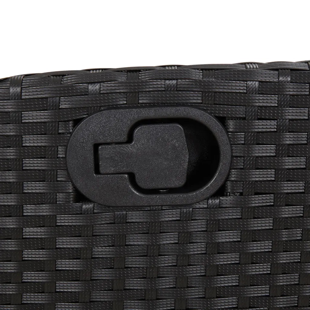 Set da Pranzo da Giardino 5 pz Nero con Cuscini in Polyrattan 3213059