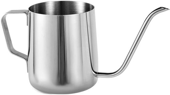 Giardiniere in Acciaio Inossidabile 350ml - Piccola Giardiniere - Colletto Lungo - Misura 18,5x9x7cm - Adatto per Interno/Esterno