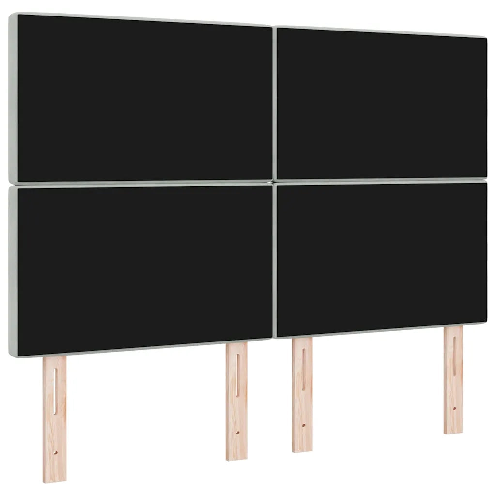 Testiera LED con strisce LED Grigio chiaro 144 cm Velluto 3338360