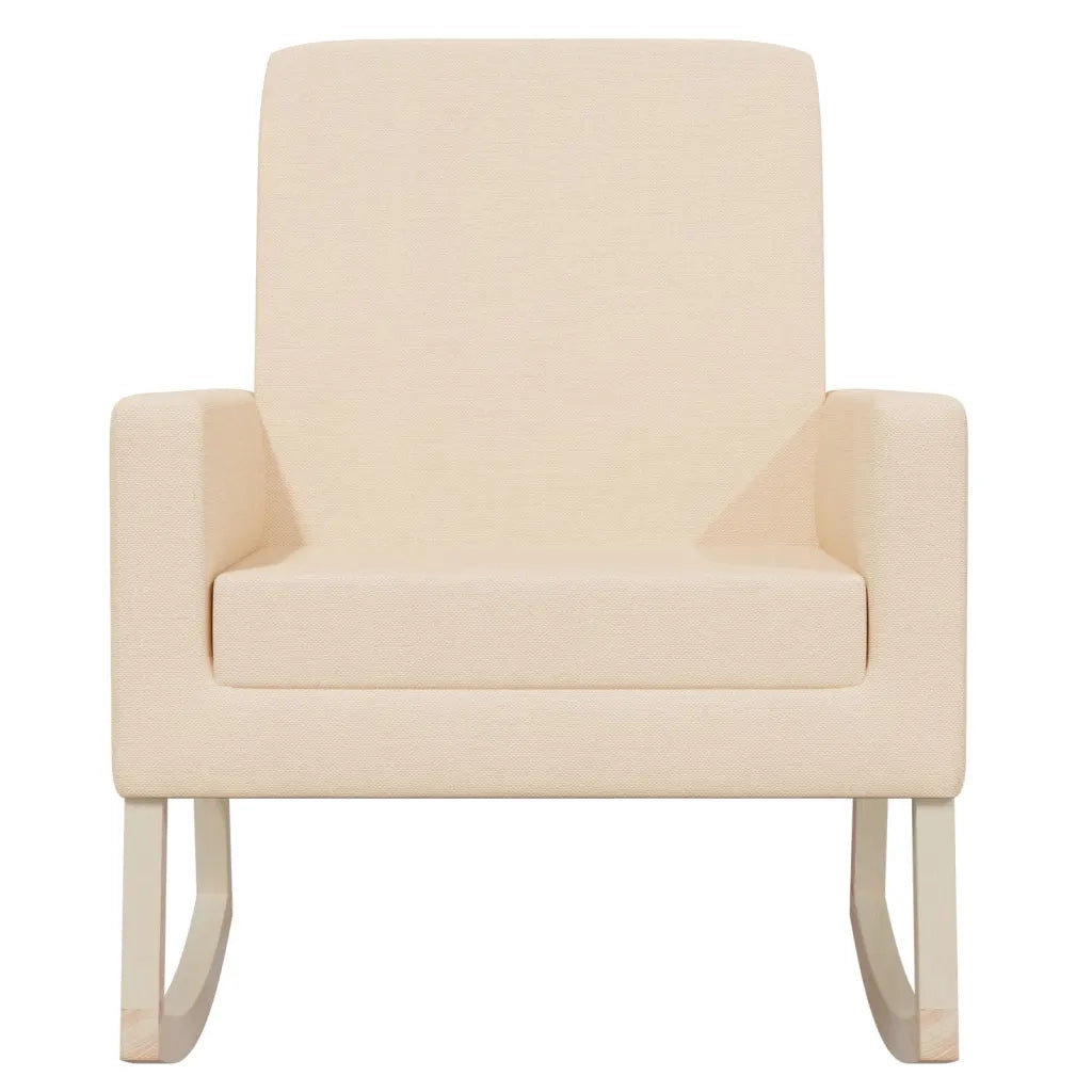Sedia a Dondolo Crema in Tessuto 329424