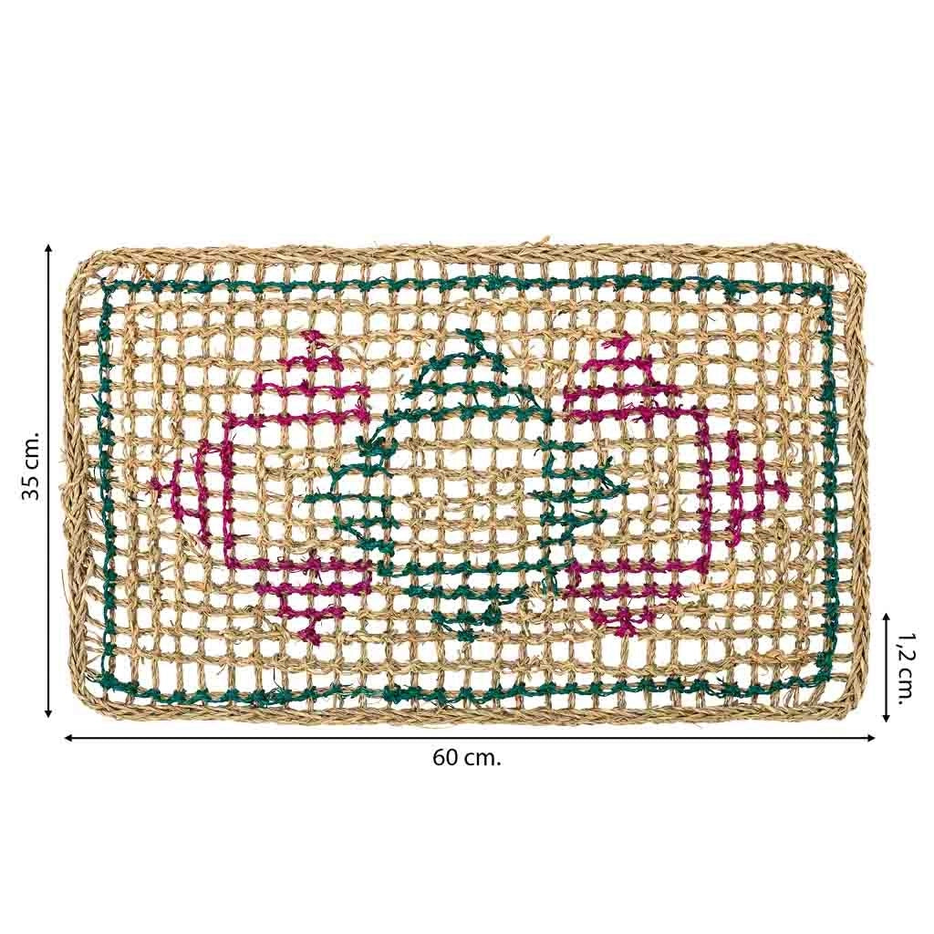 Feltro in fibra marrone 60x35x1,2h cm