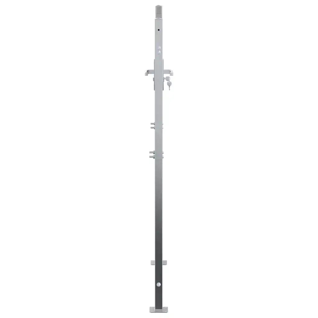 Cancello da giardino Argento 85 x 120 cm Acciaio inossidabile CFW1094076