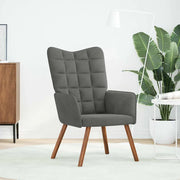 Sedia Relax Grigio Scuro in Velluto 4016811
