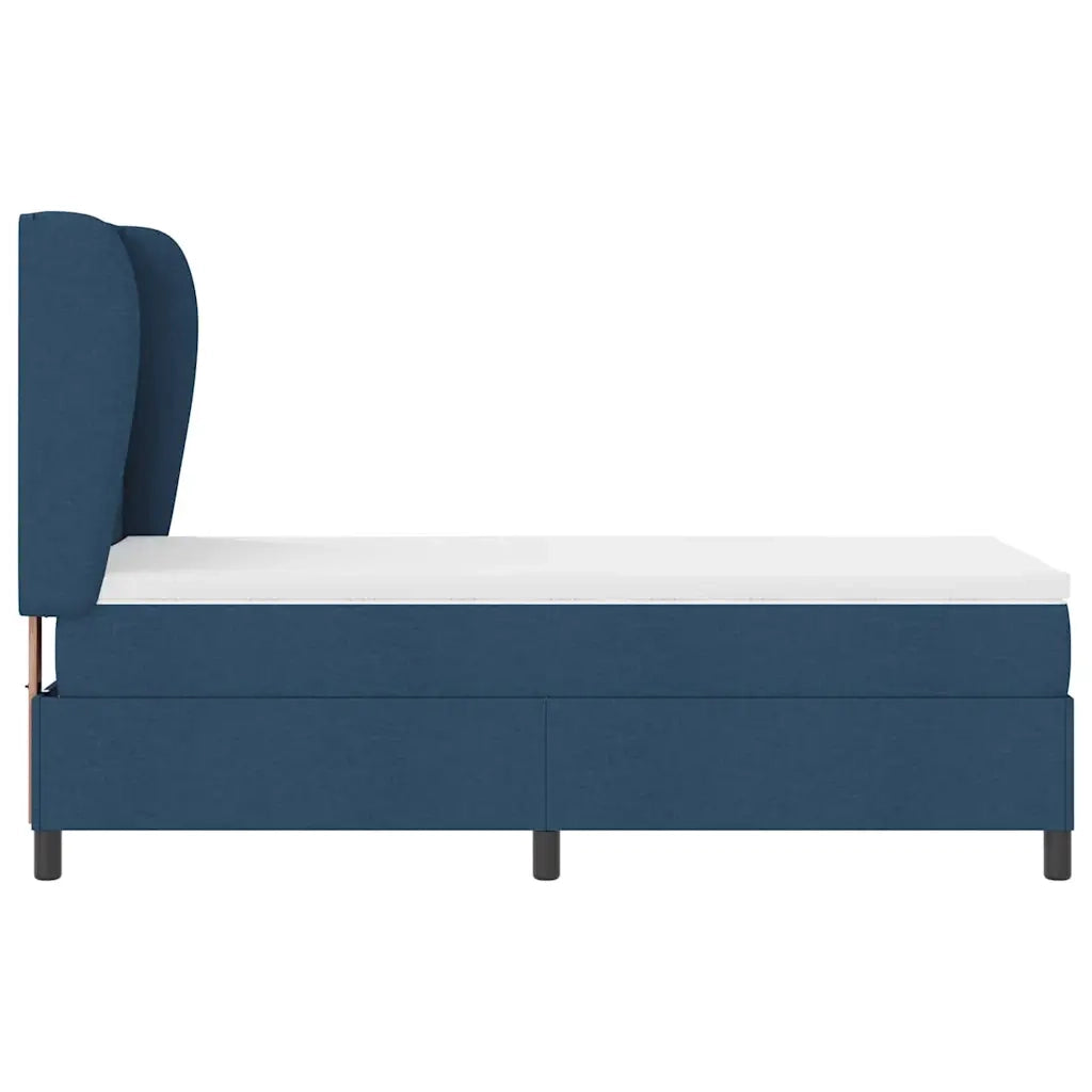 Letto a molle con materasso Blu 90 x 200 cm Tessuto 3340486