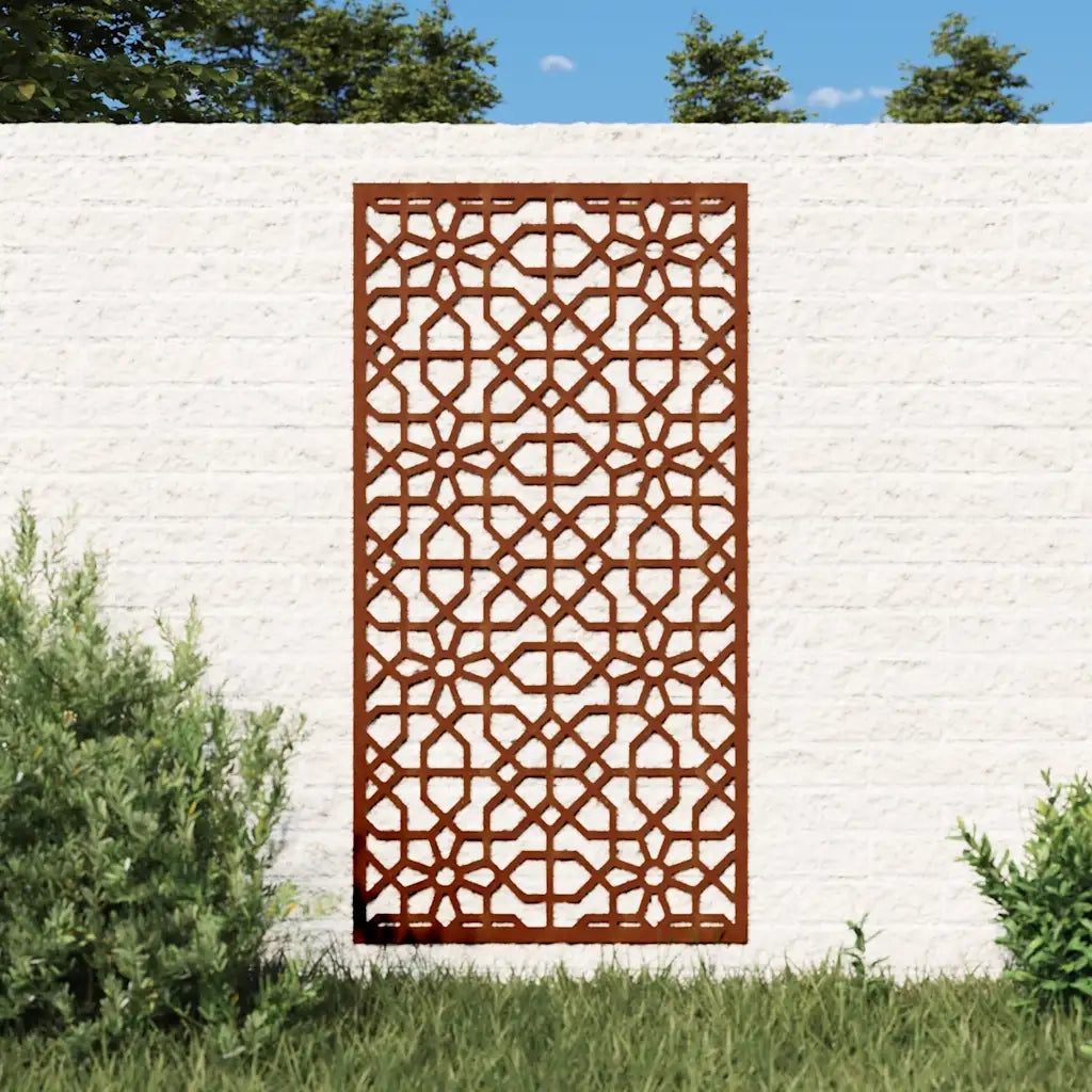 Decorazione Muro da Giardino 105x55 cm Moresco Acciaio Corten CFW1734860