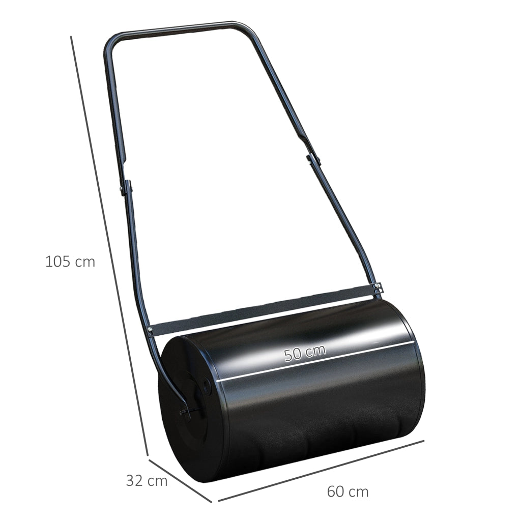Rullo da giardino riempibile ¨C Minimal ¨C nero 60x32x105 cm