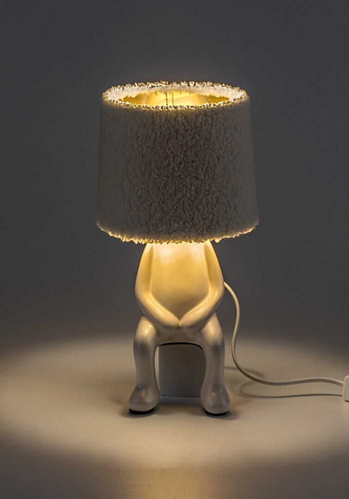 Lampada da tavolo Rabalux Smurfy crema ceramica E14