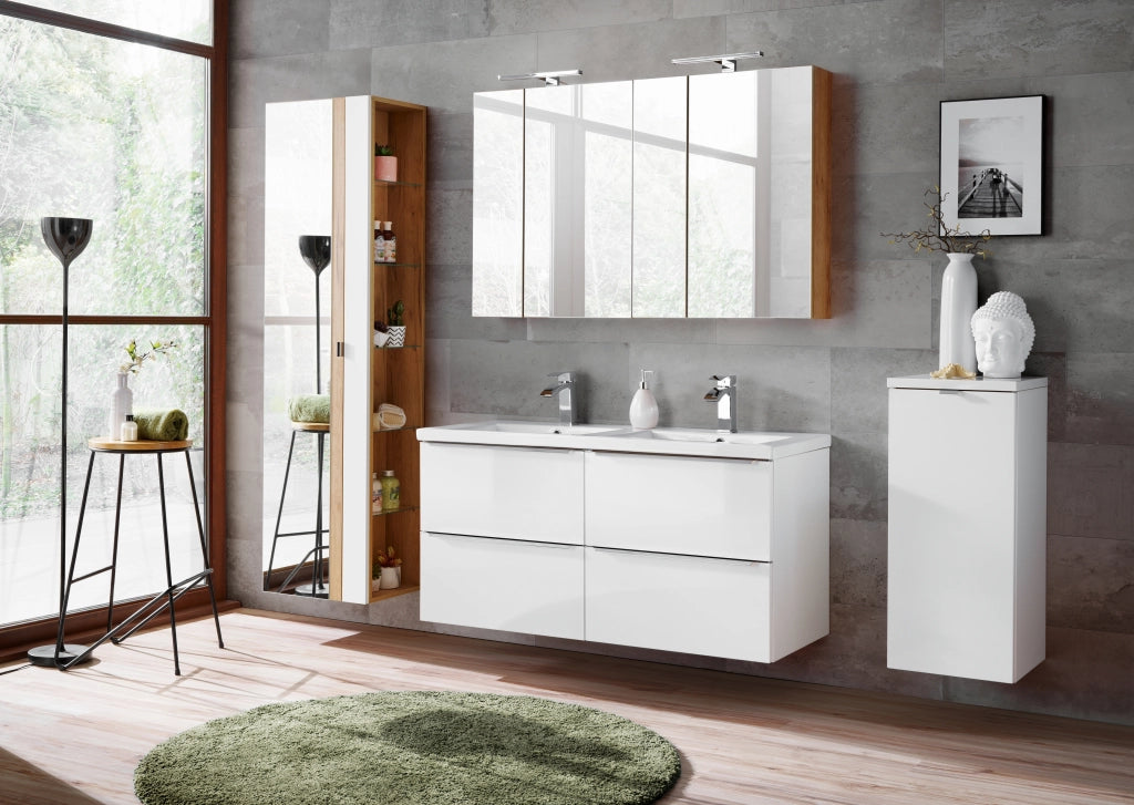 Mobile sottolavabo 60 cm 2 cassetti Capri White 60 x 57 x 46 cm