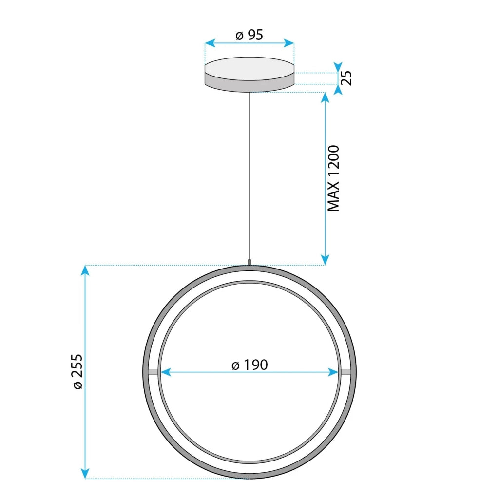 Lampada A Sospensione Led App1790-cp Black