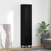 Credenza-Buffet-Armadio da cucina Rovere Nero 34,5 x 34 x 180 cm Legno multistrato 511936