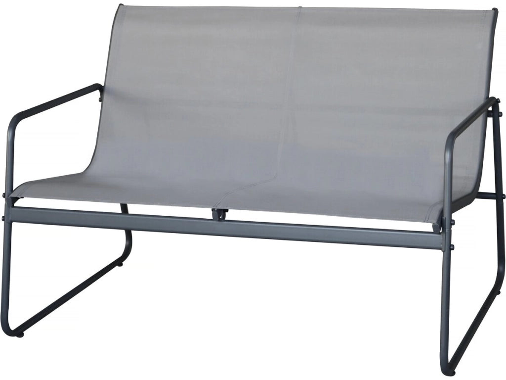 Set di mobili da giardino in metallo "Fortaleza" - 4 posti - Grigio chiaro