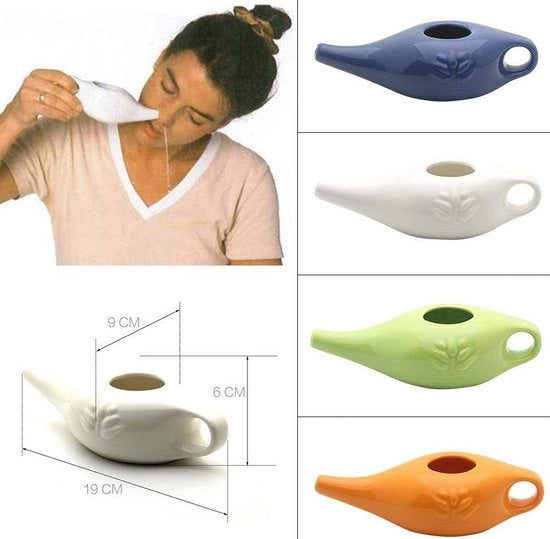 Neusspoletto in ceramica - Neti per doccia nasale - verde