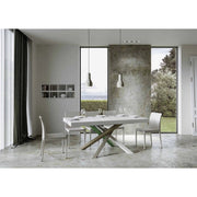 Tavolo allungabile 200/304x90 cm Volantis telaio Multicolore 4/A - Bianco Frassino