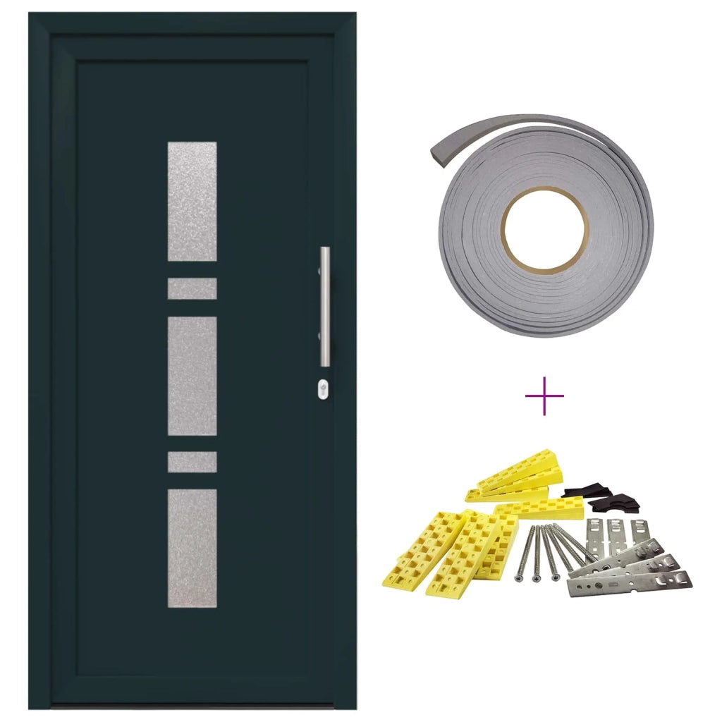 Porta Frontale Antracite 108 x 208 cm PVC 3445702