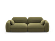 Cosmopolitan Design - Divano modulare "Sydney" 3 posti in velluto verde chiaro 