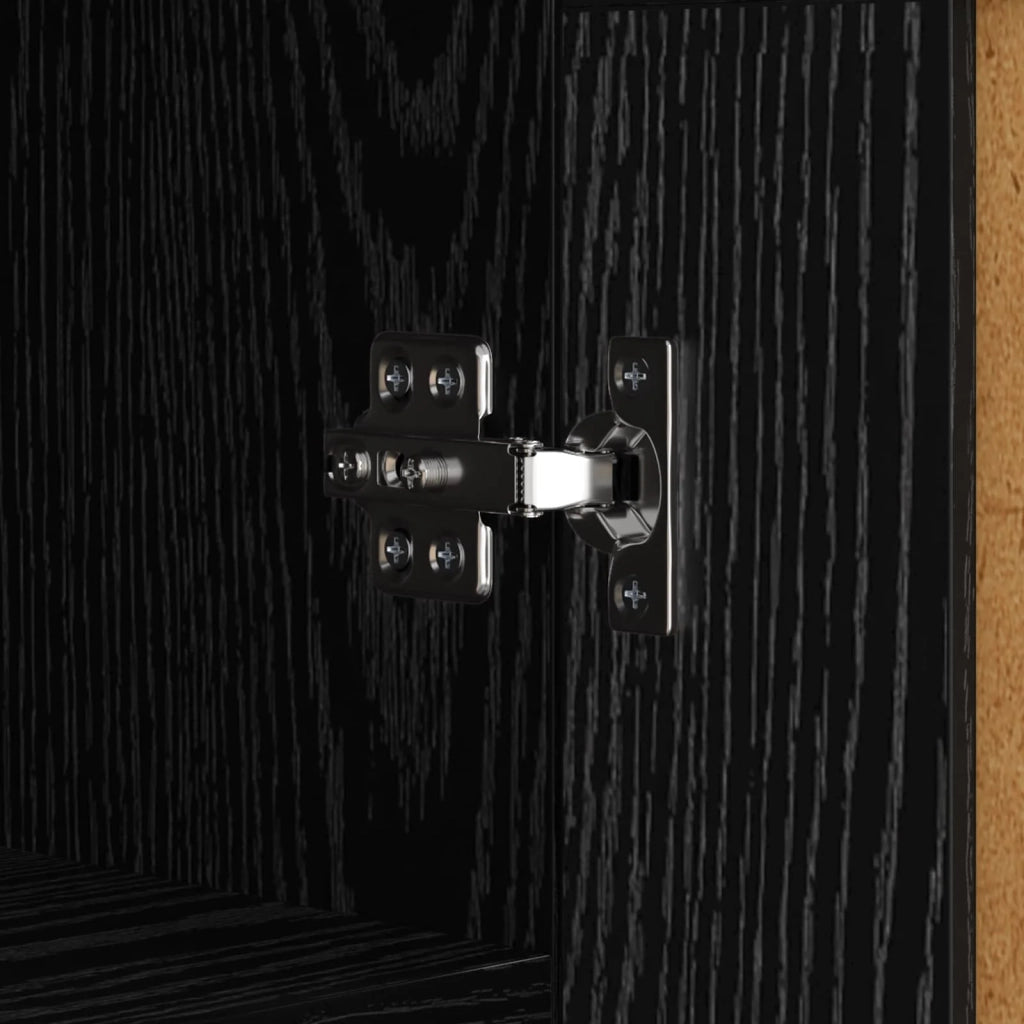 Credenza Rovere Nero 69,5 x 34 x 90 cm 881596
