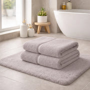 Sanenere, set di Asciugamani 100% Cotone set da 2, Viola Lilla