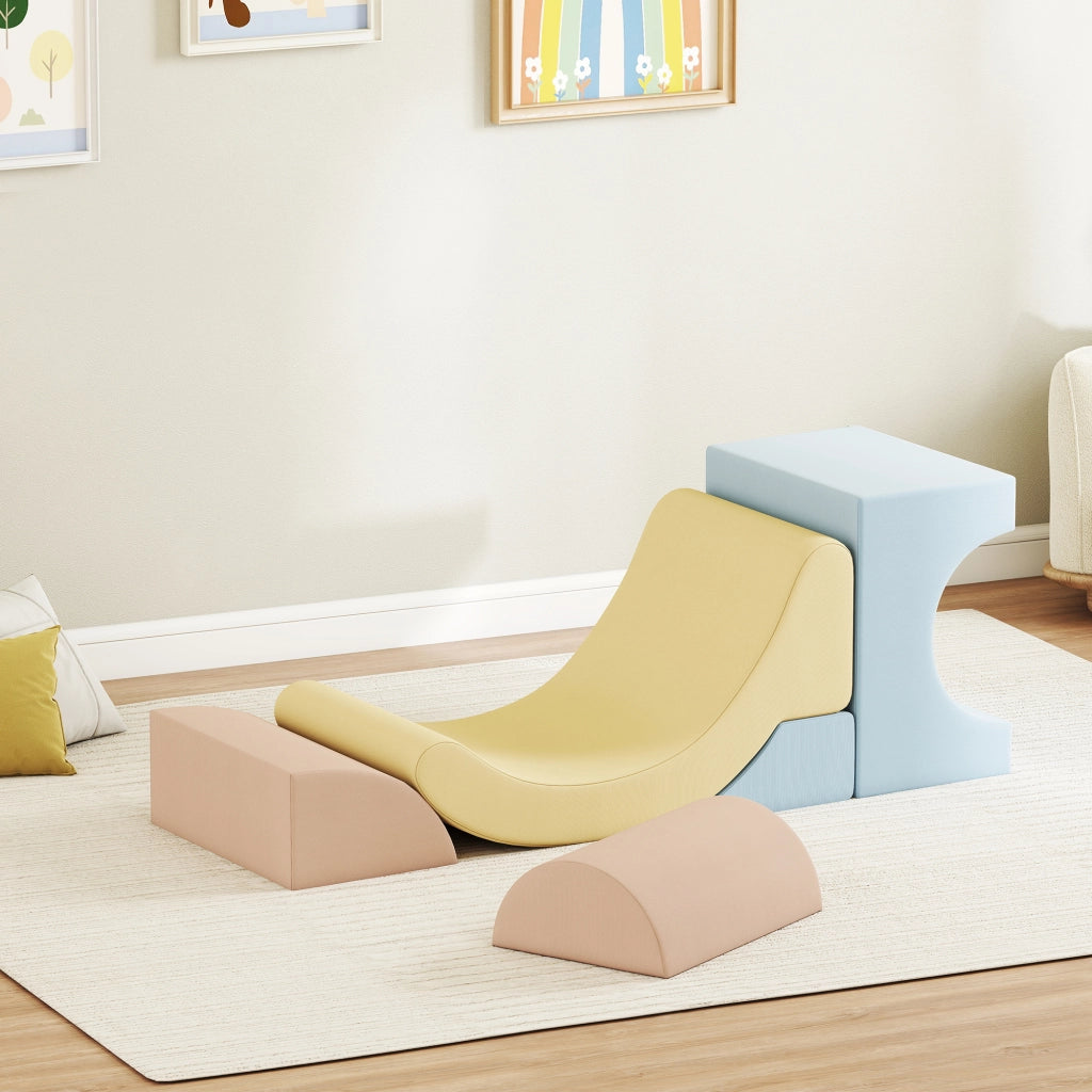 Set 5 Costruzioni Morbide per Bambini ¨C Minimal ¨C Tessuto, Multicolore