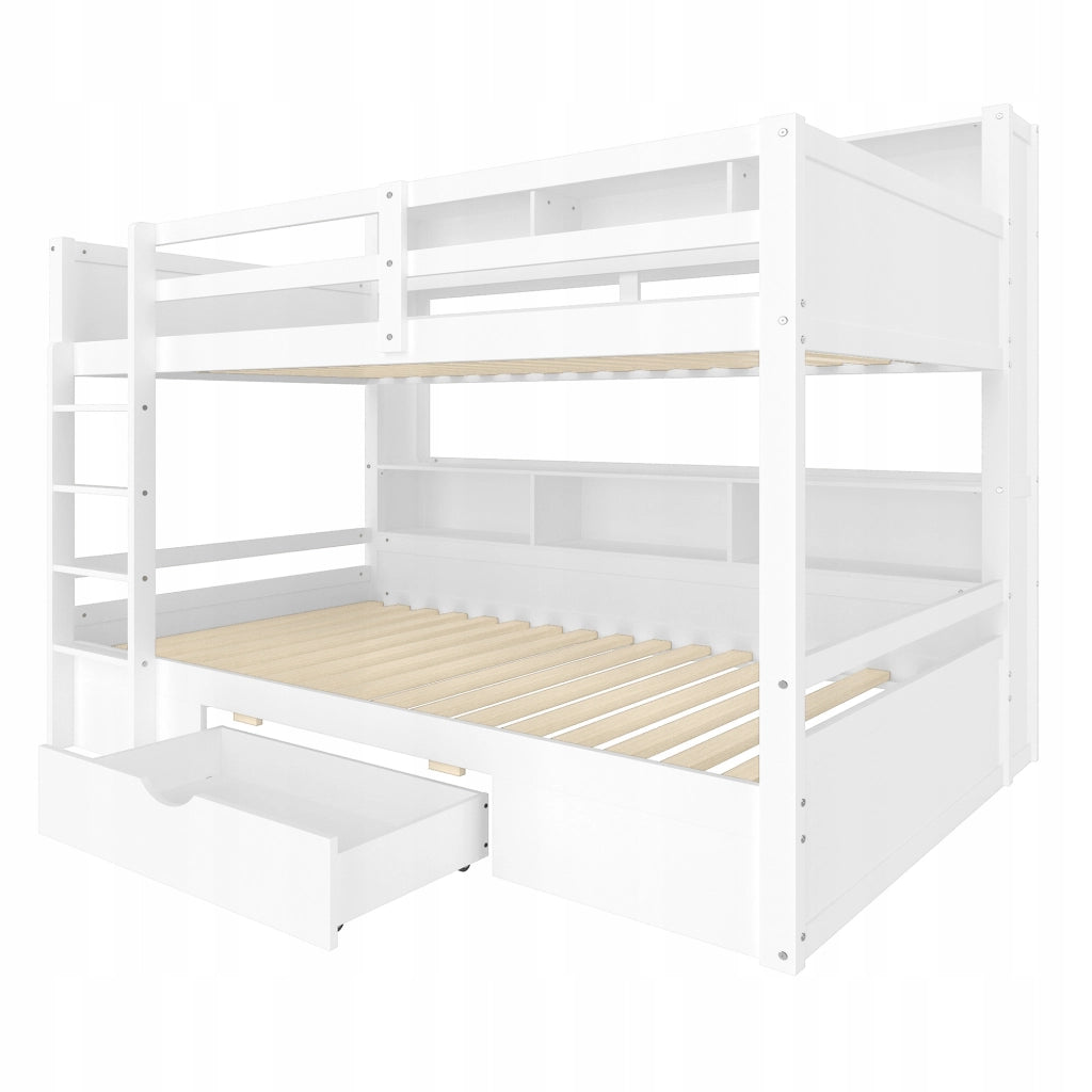 Letto a castello con cassetti - Xylo - 90x200 cm - Bianco