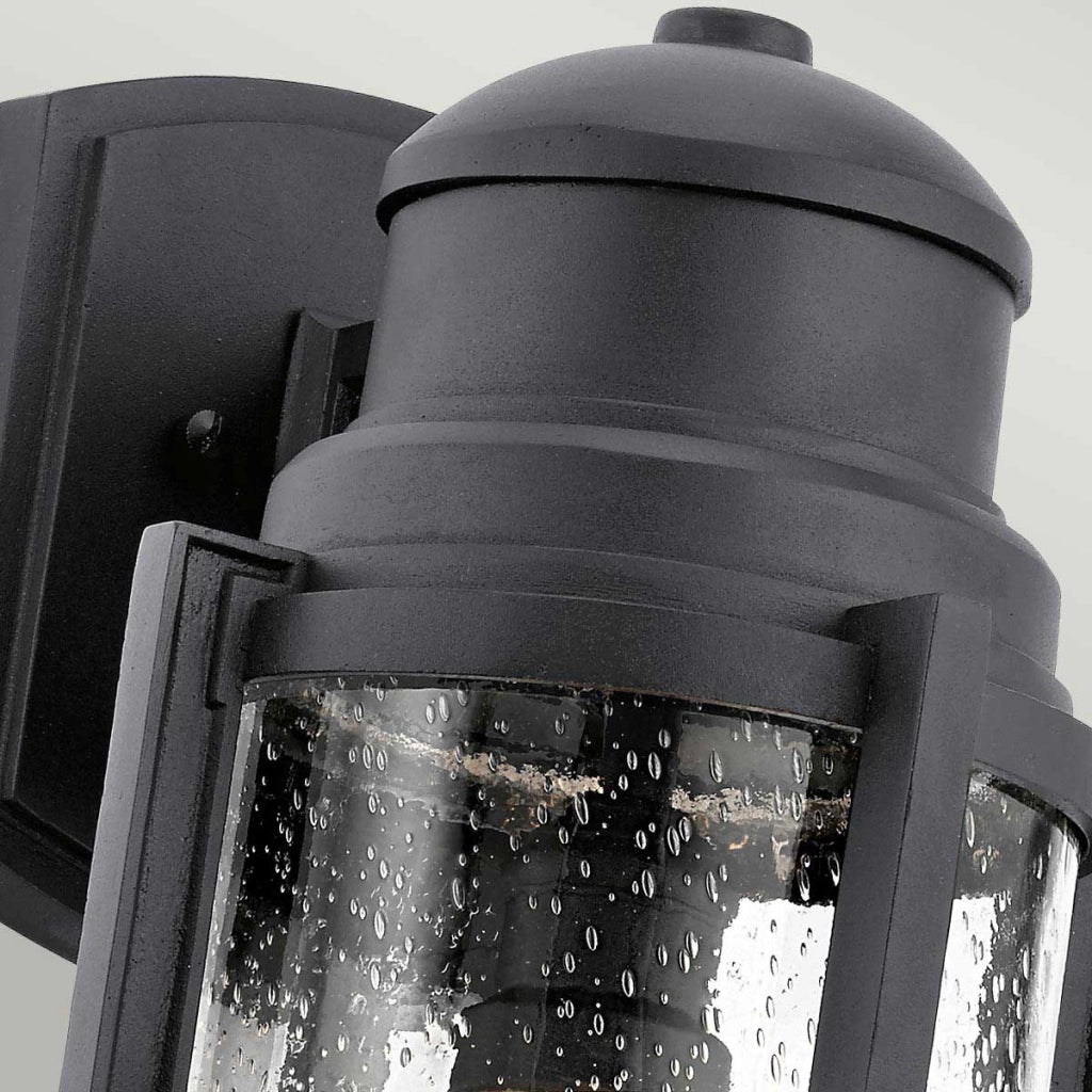 Applique esterna Suri Kichler nero E27 vetro bolle