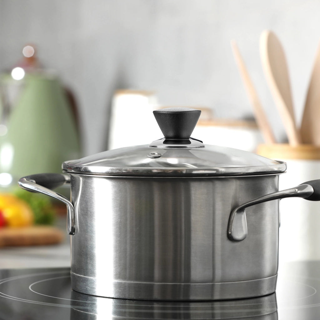 Coperchio in vetro KADAX da 28 cm, universale, resistente al calore, per pentole e padelle.