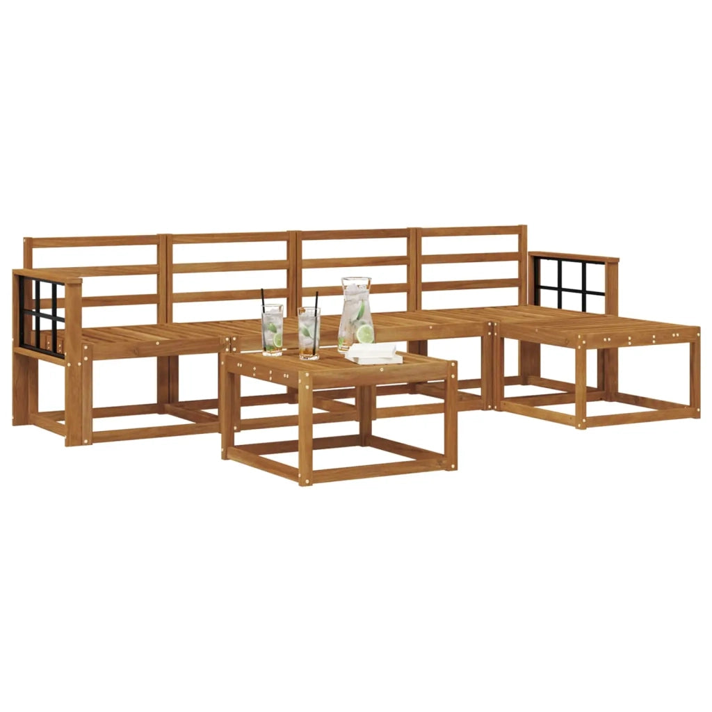 Set di divani da esterno 6 pcs Naturale