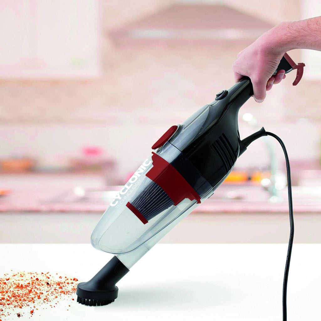 Aspirapolvere ciclonico 2in1 verticale e portatile, senza sacco 600W, filtro HEPA contenitore 0,8L pulizia casa - SOGO