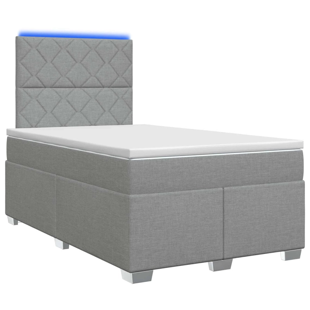 Letto box spring con materasso Grigio Chiaro 120 x 200 cm 3454852