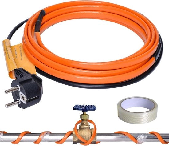 Cavo di riscaldamento antivita 4M - Cavo di riscaldamento autonomo - Protezione contro il gelo per condotte idriche - Protezione contro il gelo per piante, tettoie e dossi.