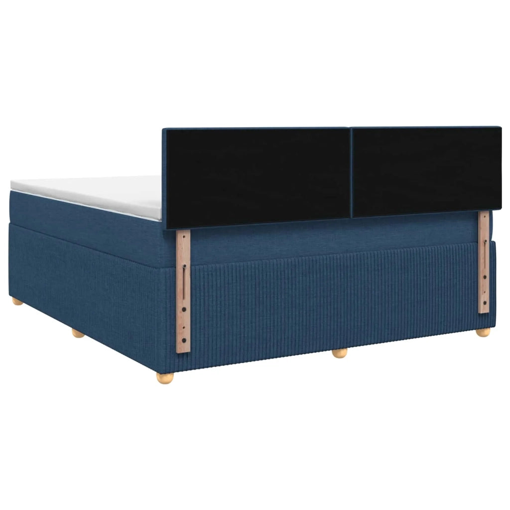 Letto box spring con materasso Blu 140 x 190 cm Tessuto 3452931