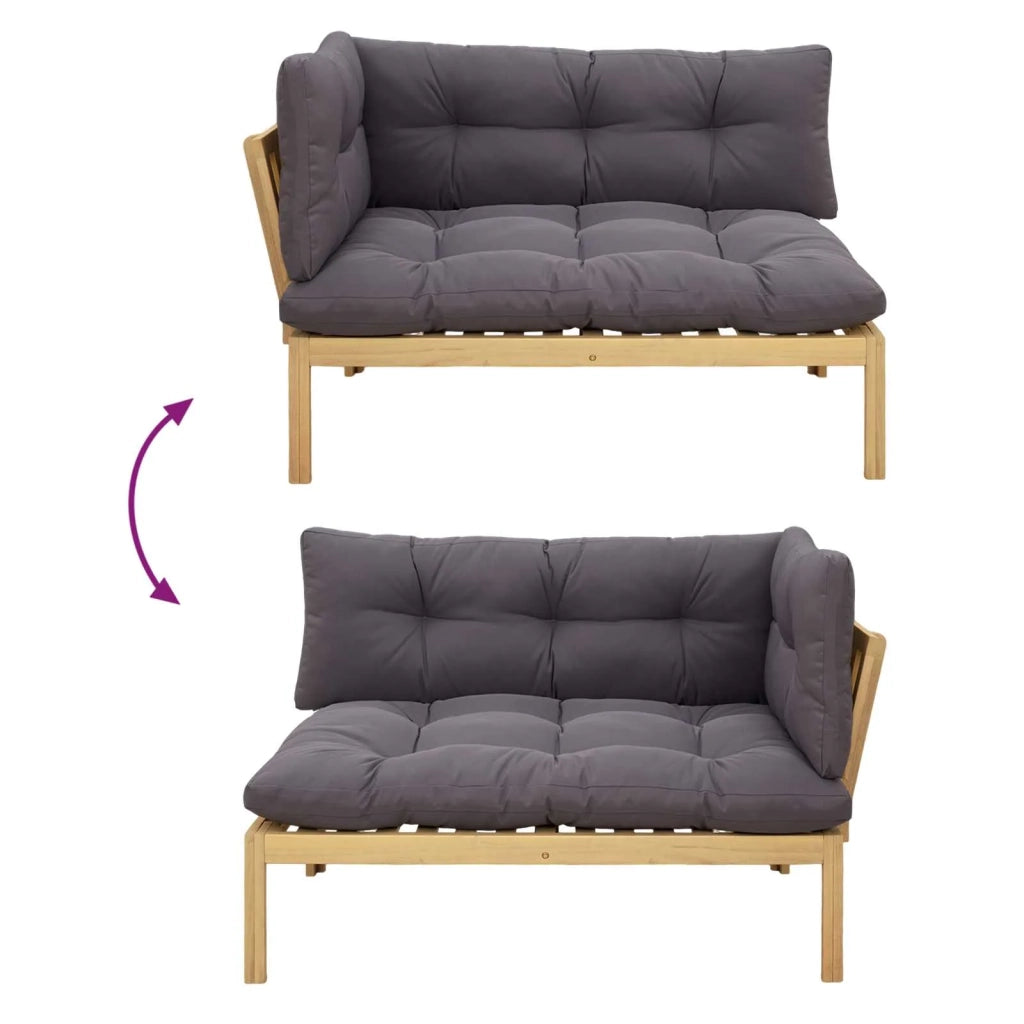 Unità di divano pallet da giardino 2 Pezzo 3418292