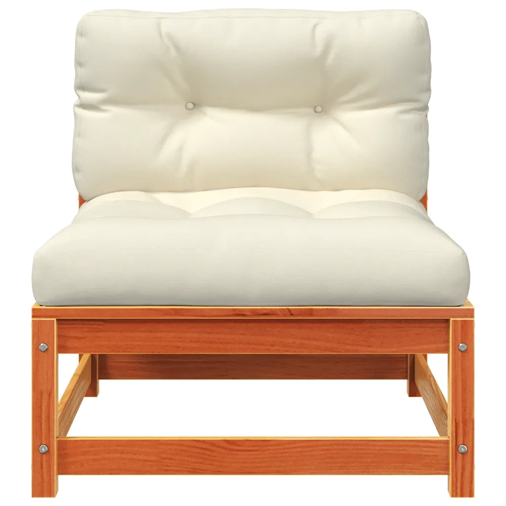 Divano da Giardino Senza Braccioli con Cuscini e Poggiapiedi-Sofa da Giardino-Divano da esterno 615434
