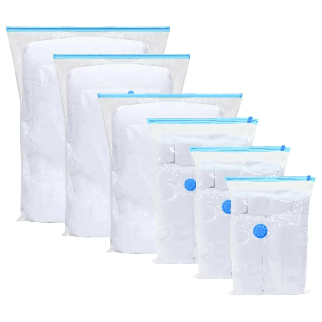 Sacchetti per Stoccaggio 15 pcs Trasparente e Blu 130 x 100 cm 42001455