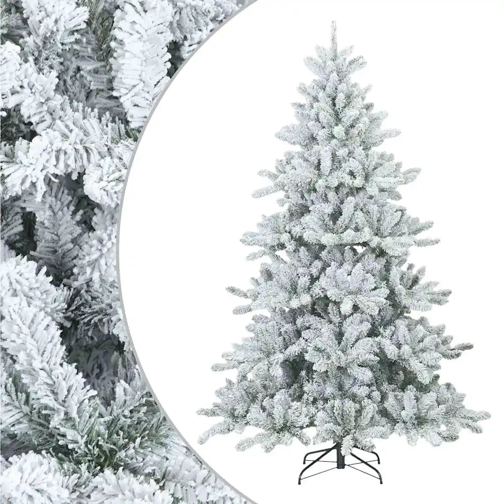 Albero di Natale Artificiale Snodato Foderato di Neve Bianco 42019328