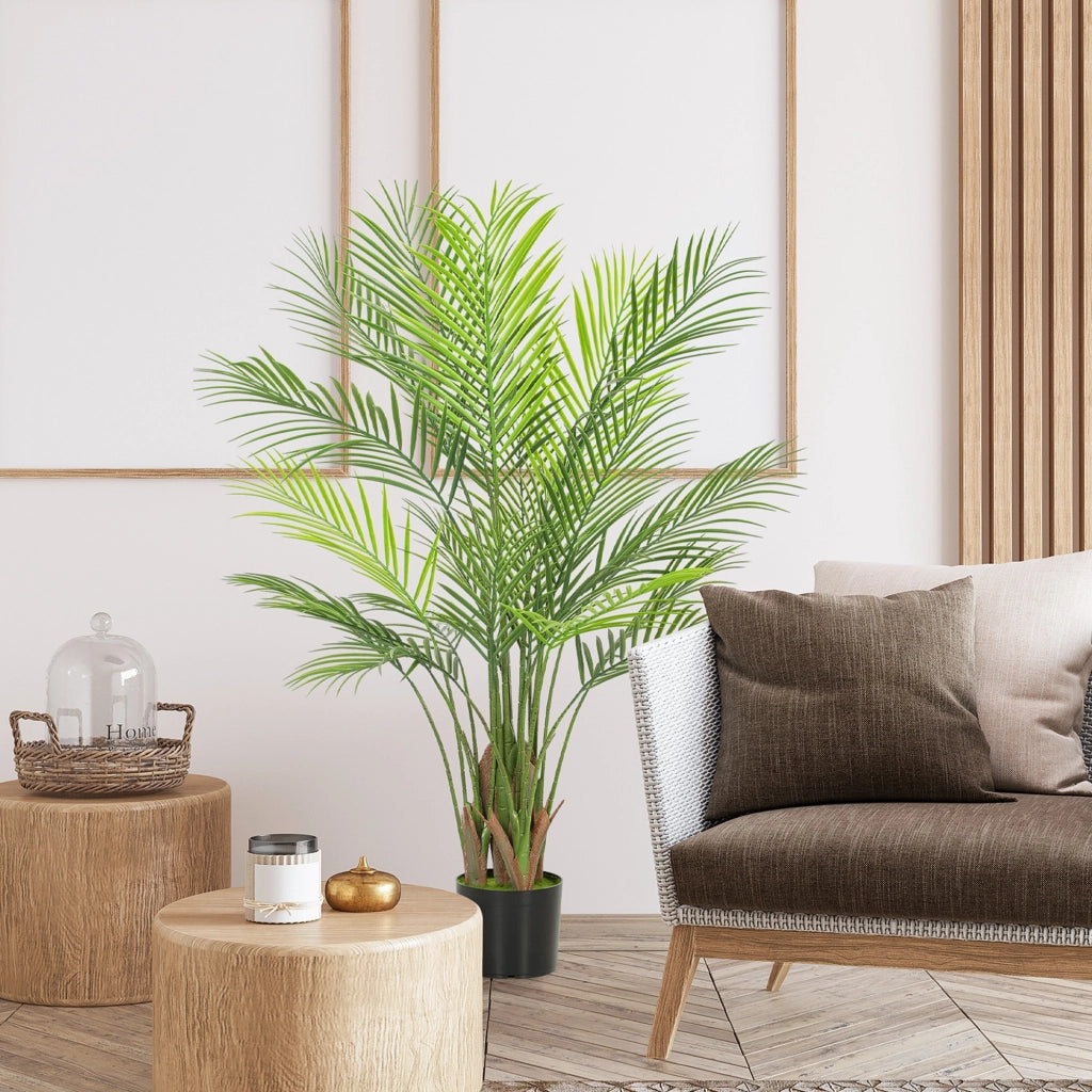 Palma artificiale ¨C Minimal ¨C verde, 120 cm, vaso in plastica