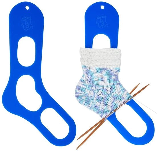 Blocco Socke 2 Pezzi - Acrilico - Blu - 262 mm Largo - 403 mm Lungo - 3 mm Spesso - Aiuti per la Stretta delle Calze - Strettrice per Calze