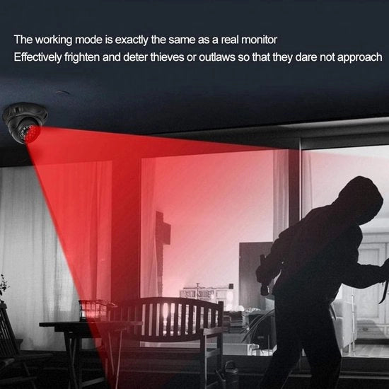 Casa di Prova di Sicurezza Esterno Interno Camera di Simulazione con Diametro di 6 cm e Raggiamento di 120° con Luce a LED a Scintillio Rosso (senza Batteria)