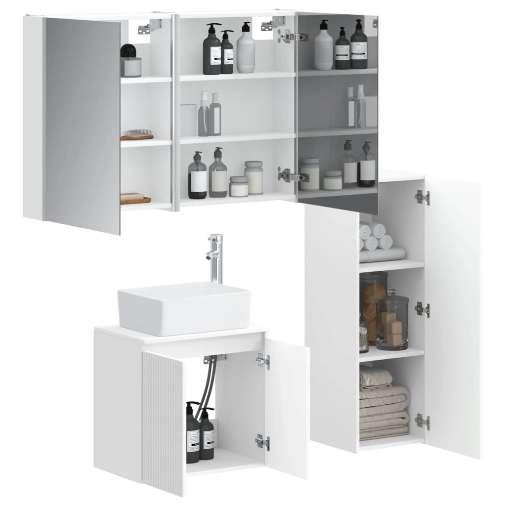 Set di mobili per il bagno 4 pz Bianco 3407447