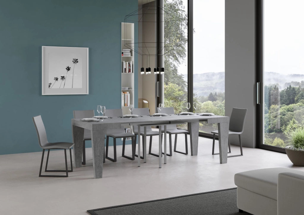 Tavolo allungabile 120/380x90 cm Spimbo cemento