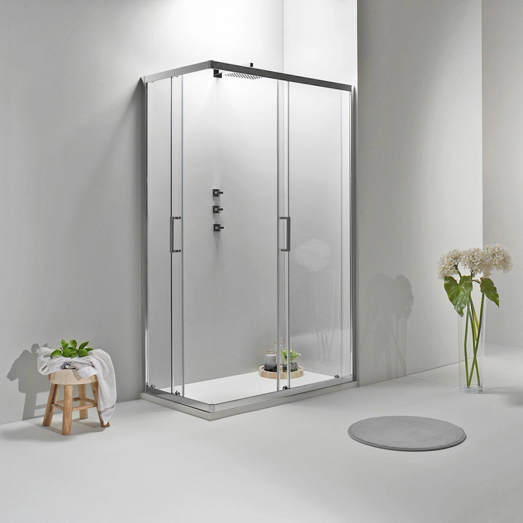 BOX DOCCIA ELITE ANGOLARE 80x80 CM SCORREVOLE TRASPARENTE