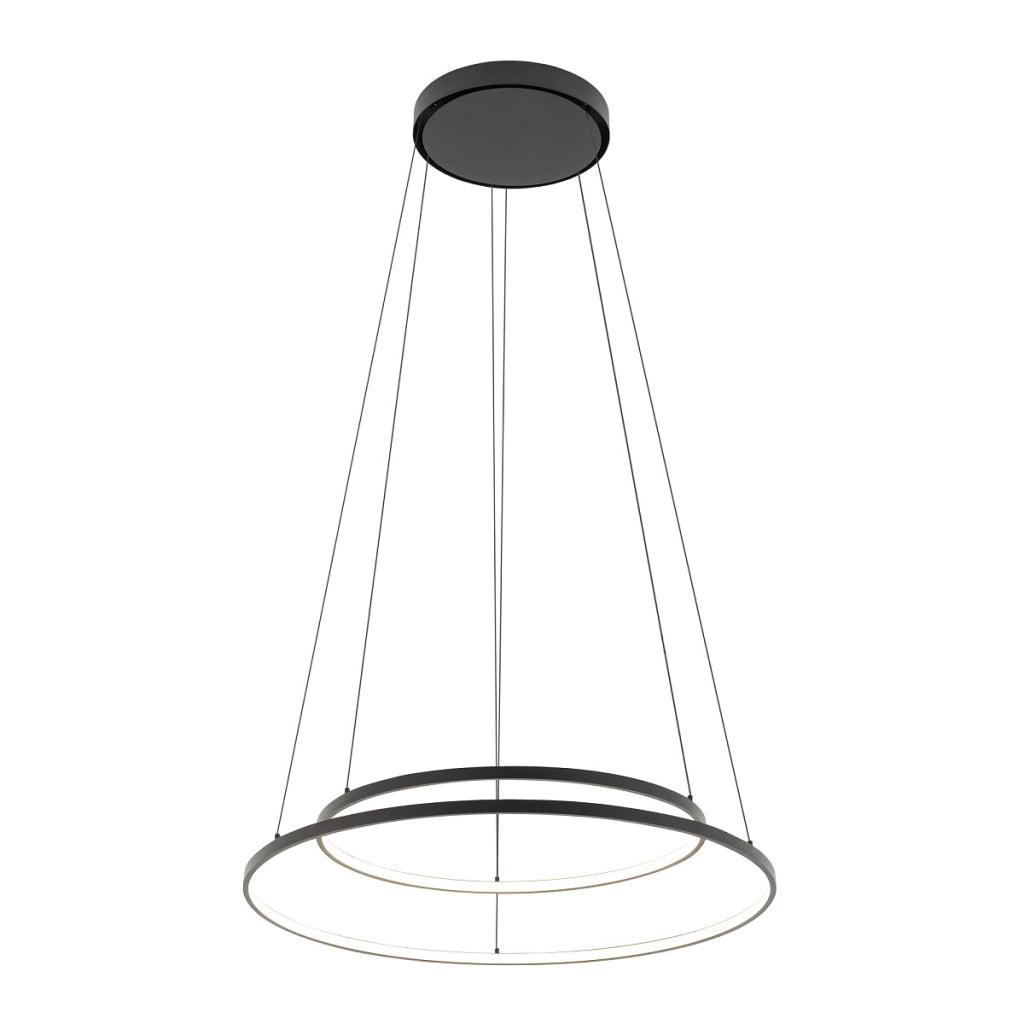 Lampada sospensione nera LED doppio anello Circolo Nowodvorski